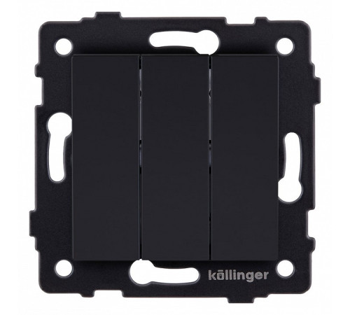 Выключатель трехклавишный без рамки Kollinger REA-S-012BM