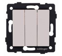Выключатель трехклавишный без рамки Kollinger  REA-S-012CM