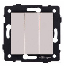 Выключатель трехклавишный без рамки Kollinger  REA-S-012CM
