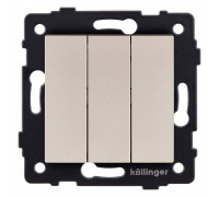 Выключатель трехклавишный без рамки Kollinger  REA-S-012GD