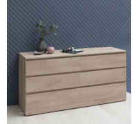 Комод Aquanet Сканди 1600х480х797 мм 6 ящиков дуб эдгрейн 00302547