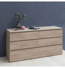 Комод Aquanet Сканди 1600х480х797 мм 6 ящиков дуб эдгрейн 00302547