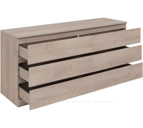 Комод Aquanet Сканди 1600х480х797 мм 6 ящиков дуб эдгрейн 00302547