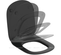 Сиденье для унитаза Ideal Standard Tesi тонкое с микролифтом чёрный матовый T3527V3
