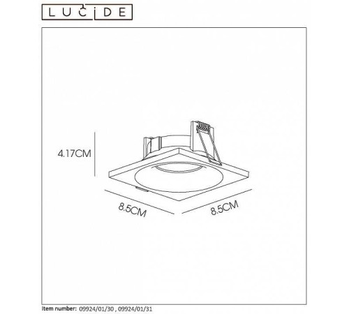 Встраиваемый светильник Lucide Ziva 09924/01/31