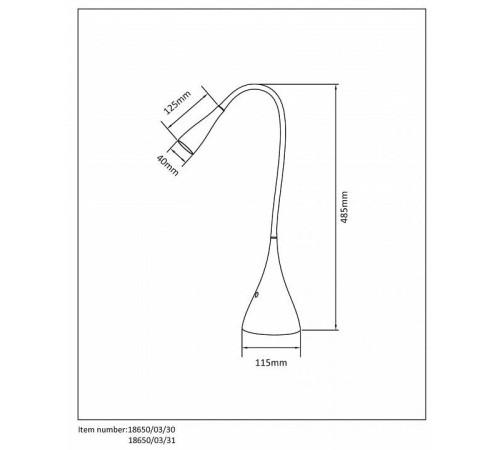 Настольная лампа офисная Lucide Zozy 18650/03/31