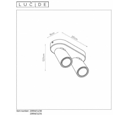 Спот Lucide Xyrus 1xGU10 23954/11/30
