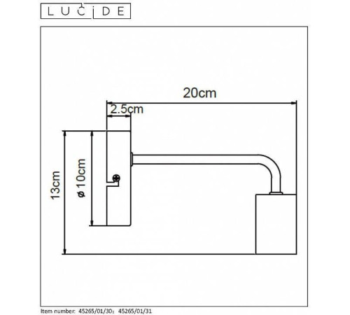 Бра Lucide Scott 45265/01/30