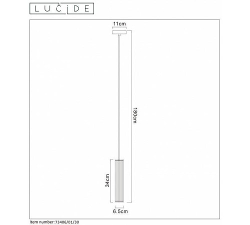 Подвесной светильник Lucide Lionel 73406/01/30
