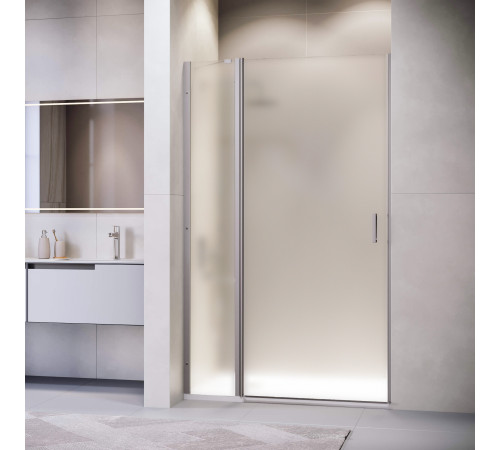 Душевая дверь RGW Lewis LE-004Gr 1100x1950 мм матовое стекло профиль графит 351200411-210