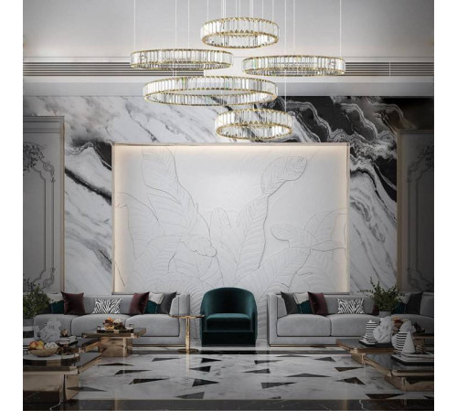 Подвесной светильник Loft it Crystal ring 10135/5 Gold