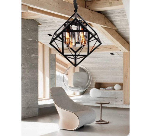 Подвесная люстра Lumina Deco Brutte LDP 11339-4 BK