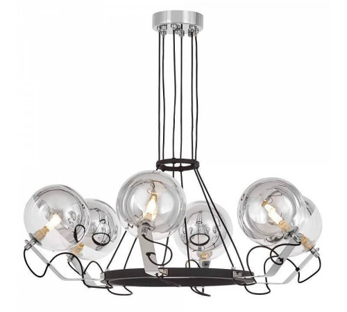 Подвесная люстра LUMINA DECO MARSEO LDP 9110-6 BK+CHR