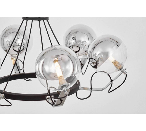 Подвесная люстра LUMINA DECO MARSEO LDP 9110-6 BK+CHR
