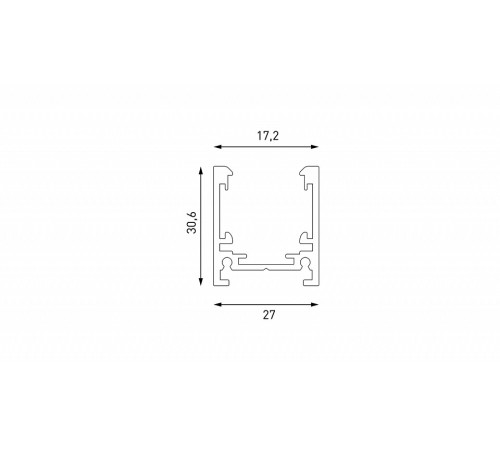 Трек накладной Lumker SY-LINK SY-LINK-20S1S-2.5-BL