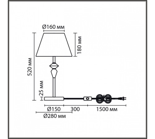 Настольная лампа декоративная Lumion VERMONT 8274/1T