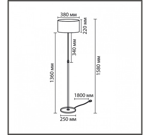 Торшер Lumion IRISA 8358/1F