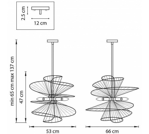 Люстра на штанге Lightstar Zeta 728163
