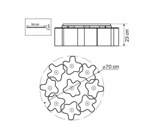 Потолочная люстра Lightstar Nubi 802090