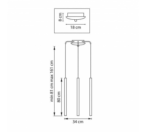 Подвесная люстра Lightstar Tubo L3T747433
