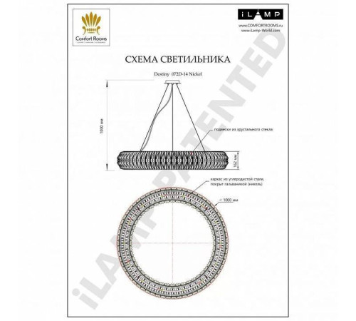 Подвесной светильник iLamp Destiny 072D-14 NIC