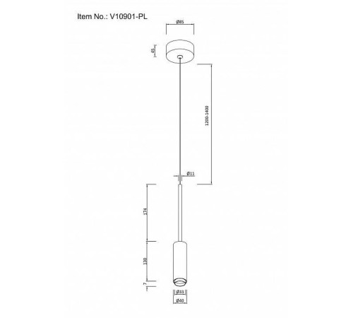 Подвесной светильник Moderli Rin V10901-PL