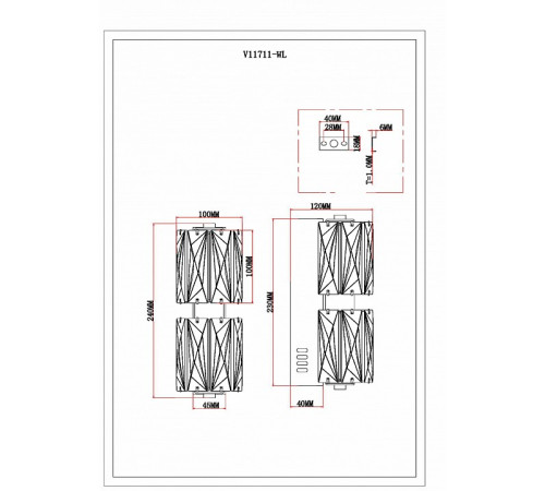Бра Moderli Prismique V11711-WL