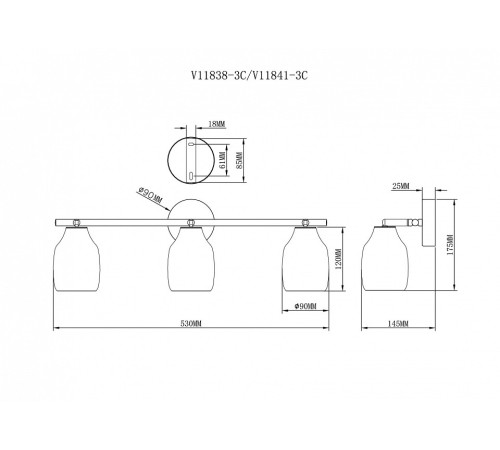 Спот Moderli Adalina V11838-3C