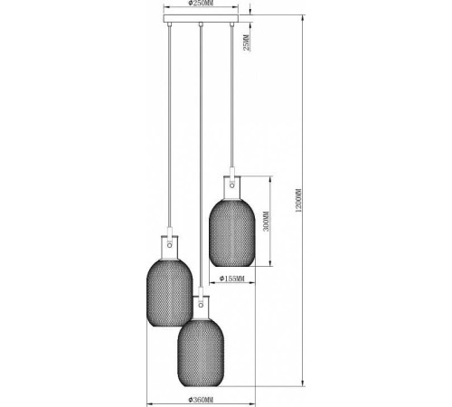 Подвесной светильник Moderli Alina V2802-3P