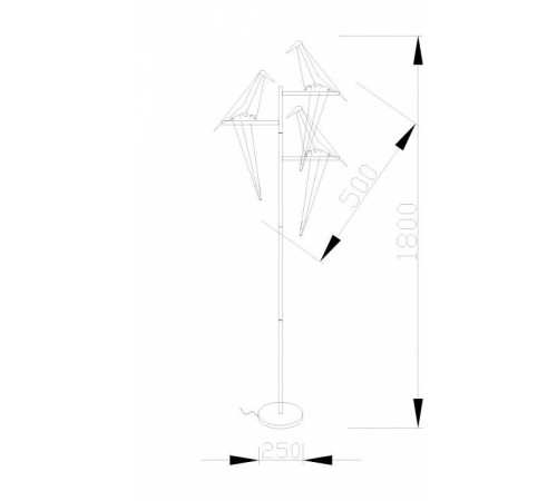 Торшер Moderli Birds V3075-3FL