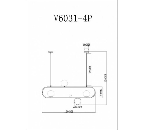 Подвесной светильник Moderli Miya V6031-4P