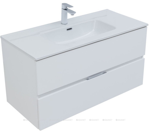 Набор мебели для ванной Aquanet Алвита new 100 2 ящика белый матовый 00274205