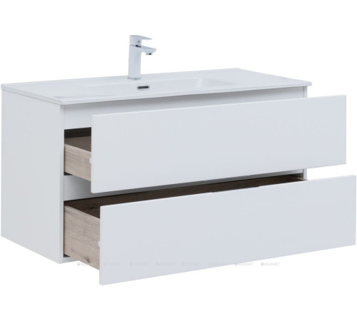 Набор мебели для ванной Aquanet Алвита new 100 2 ящика белый матовый 00274205