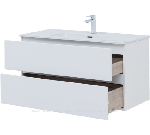 Набор мебели для ванной Aquanet Алвита new 100 2 ящика белый матовый 00274205