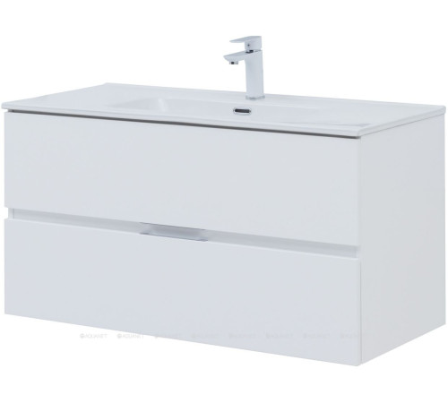 Набор мебели для ванной Aquanet Алвита new 100 2 ящика белый матовый 00274205