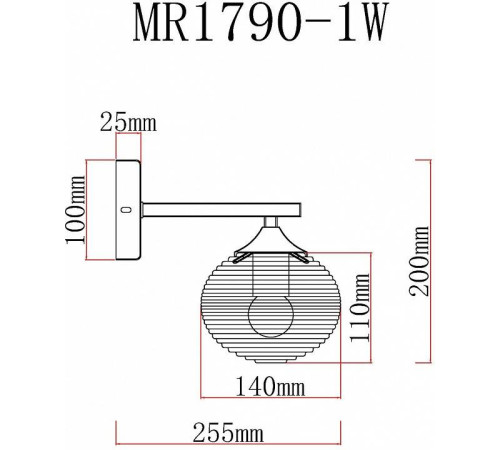 Бра MyFar Gloria MR1790-1W
