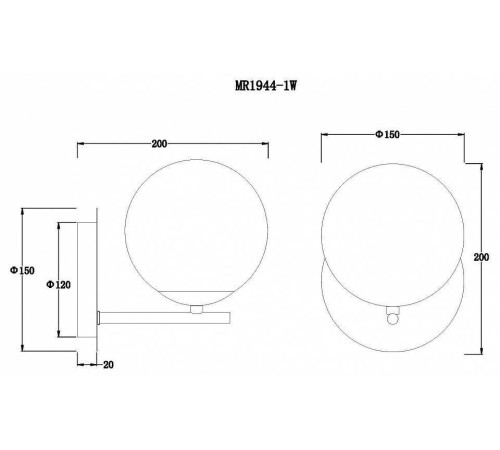 Бра MyFar Aerton MR1944-1W