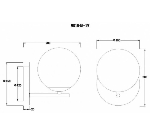 Бра MyFar Aerton MR1945-1W