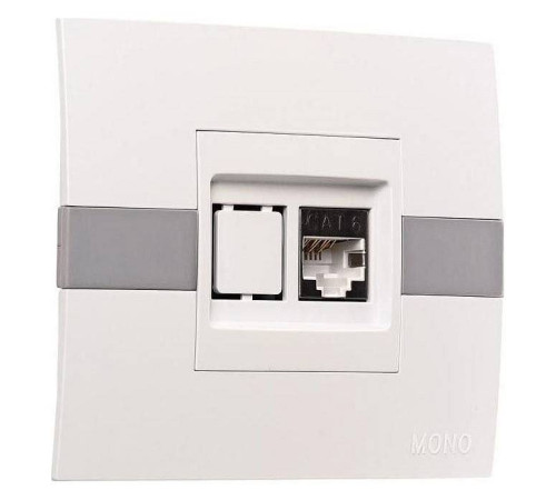 Розетка Ethernet RJ-45 Mono Electric Eсо 101-010104-125