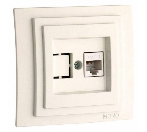 Розетка Ethernet RJ-45 Mono Electric Larissa 103-010105-125