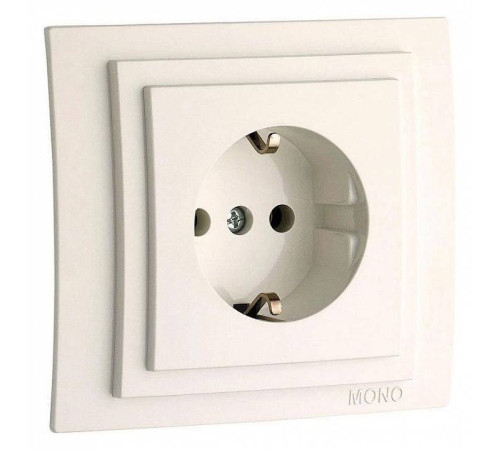 Розетка с заземлением Mono Electric Larissa 103-010121-117