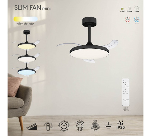 Светильник с вентилятором Mantra SLIM FAN 9056