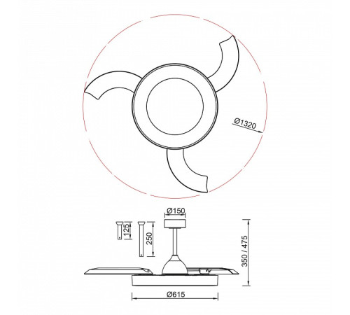 Светильник с вентилятором Mantra NISEKO FAN 9058