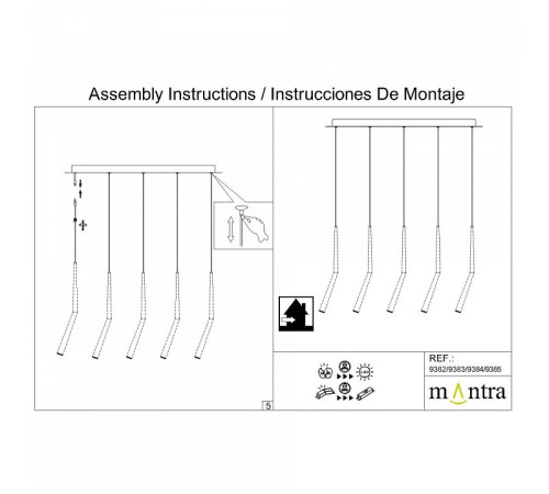 Основание Mantra Modular Light Florones 9385