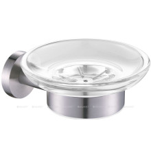 Мыльница Aquanet 4585 стекло с держателем круглая хром 4585