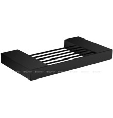 Мыльница Aquanet прямоугольная черный матовый 5611MB