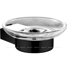 Мыльница Aquanet 5685MB стекло с держателем черный матовый 5685MB