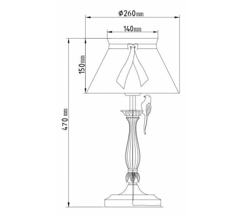 Настольная лампа Maytoni Bird ARM013-11-W