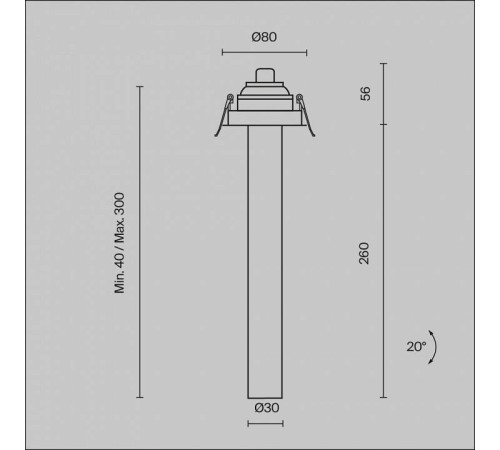 Встраиваемый светильник Maytoni Focus T C140RS-L300-7W4K-W
