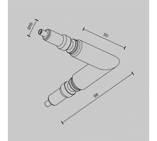 Соединитель угловой L-образный для модульных светильников Maytoni Accessories for system Axity CA006EC-BS